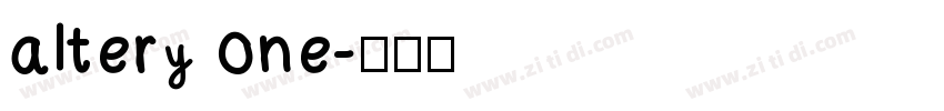 altery one字体转换